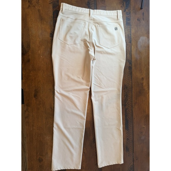 FootJoy Pants Mens 33x34 Beige Athletic Fit Stretch Performance Golf Chino Twill - Picture 12 of 14